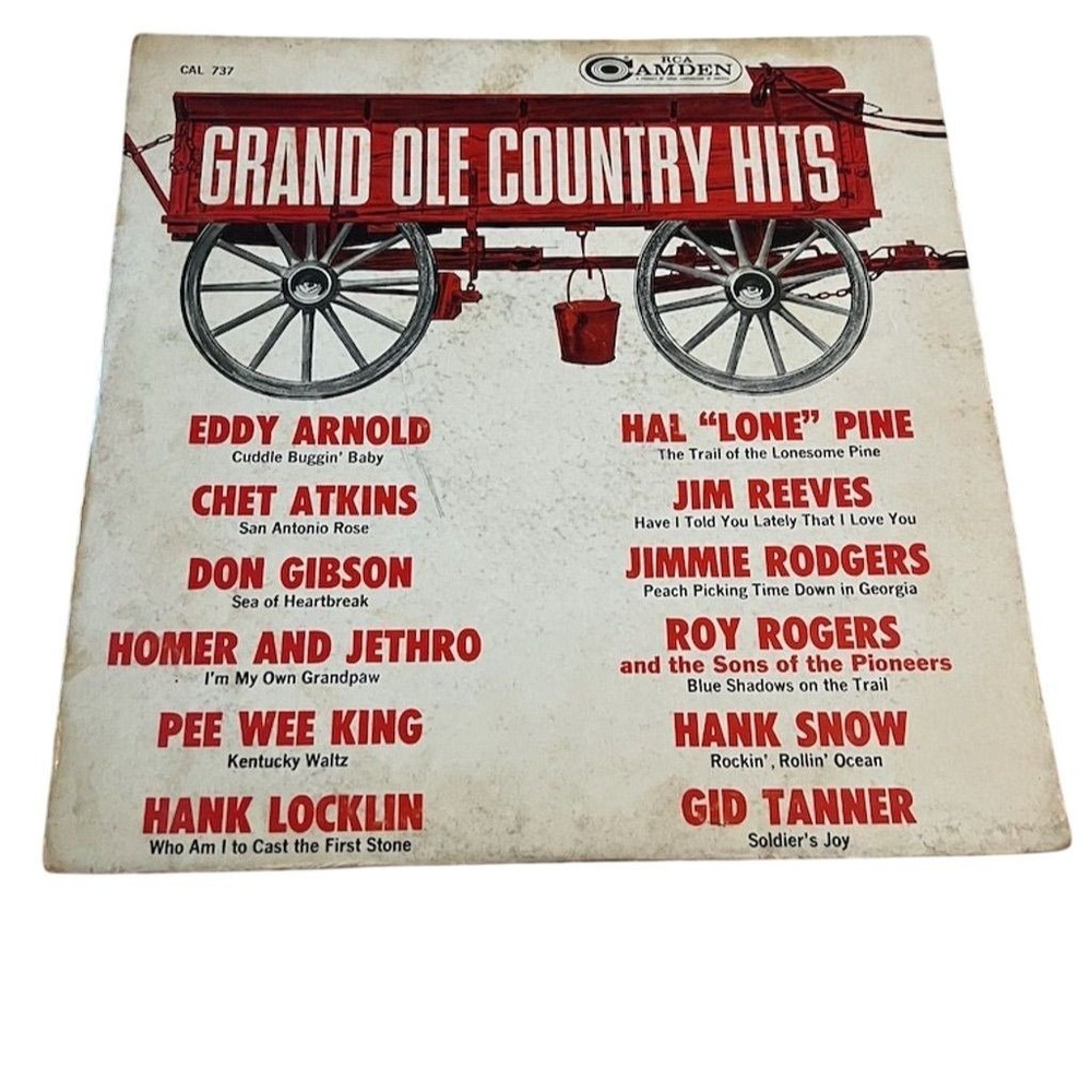Grand Ole Country Hits Vinyl LP‎ 1963 Eddy Arnold Chet Atkins RCA Camden tested